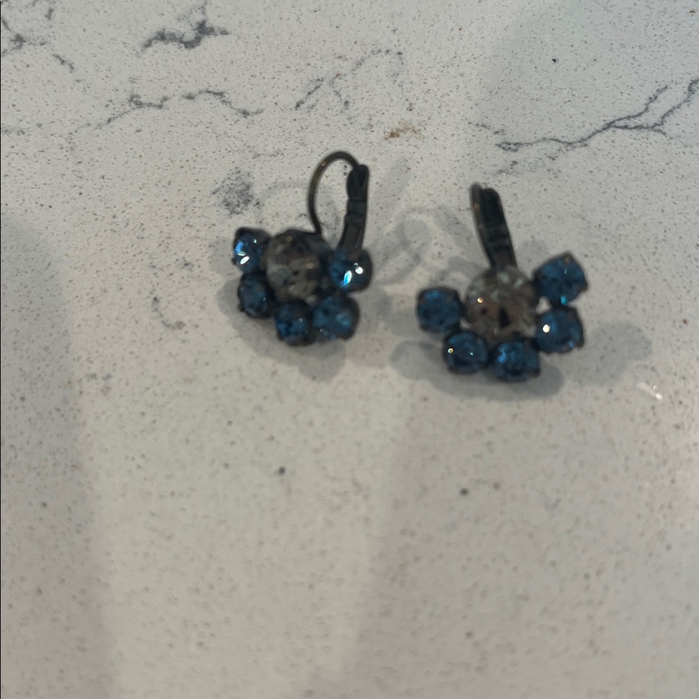Sabika Blue Crystal Earrings